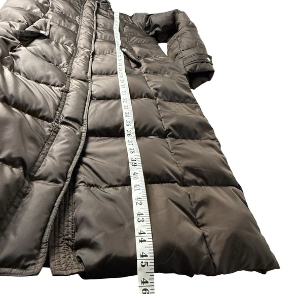 Eddie Bauer Long Down Parka Jacket Womens SZ Small Brown Coat Puffer NO Hood - Picture 11 of 12